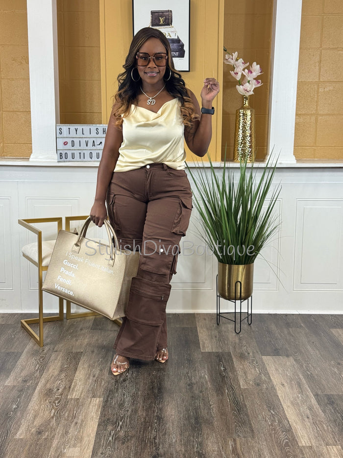 Simply Luxe Satin Cami (Cream)