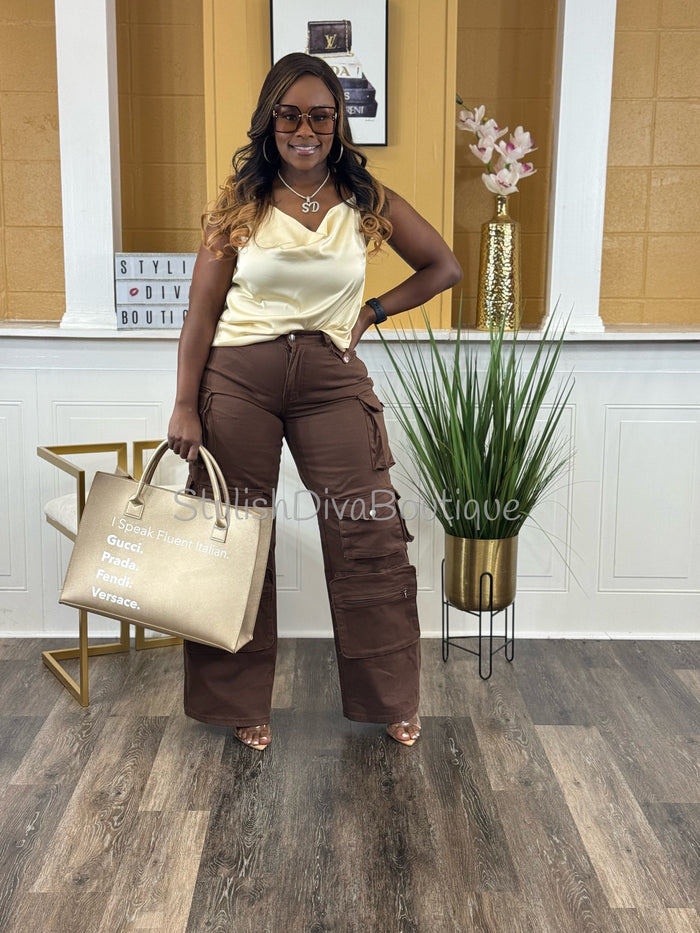 Simply Luxe Satin Cami (Cream)
