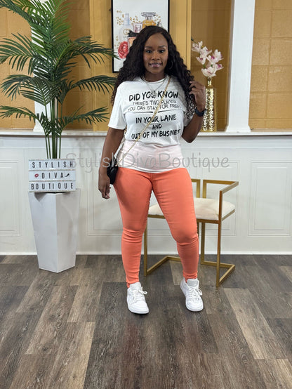 So Curvy Signature Skinny Jeans up to 2XL (Coral)