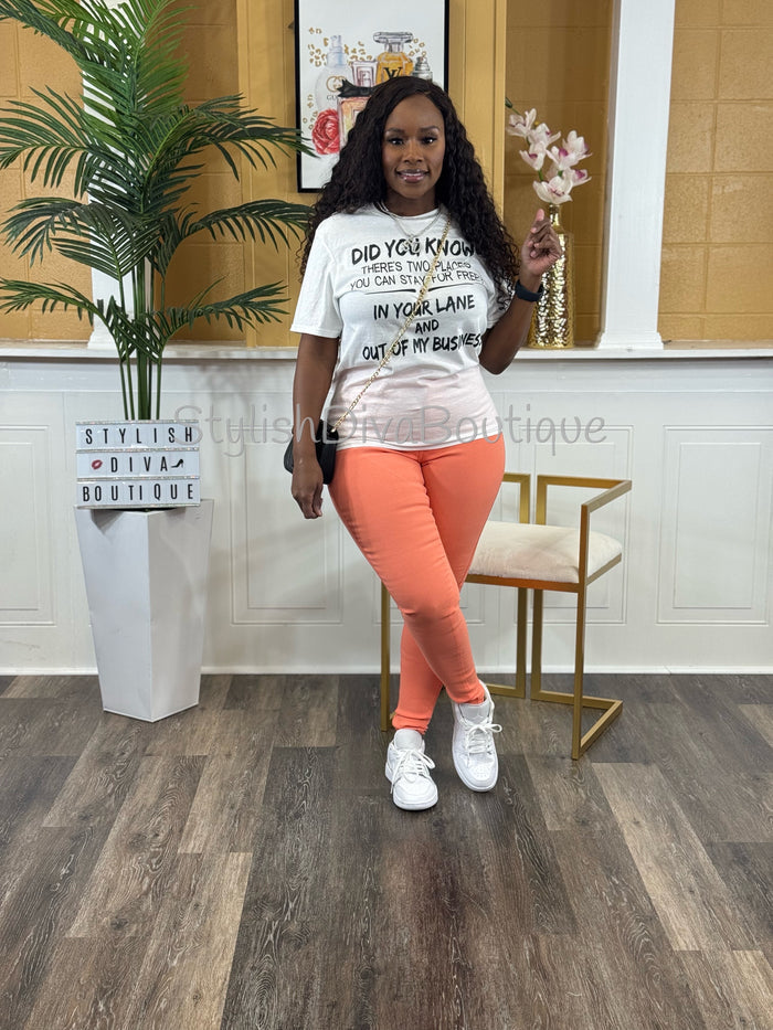 So Curvy Signature Skinny Jeans up to 2XL (Coral)