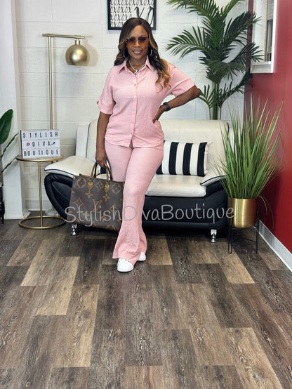 Soft Life Pants Set (Mauve)