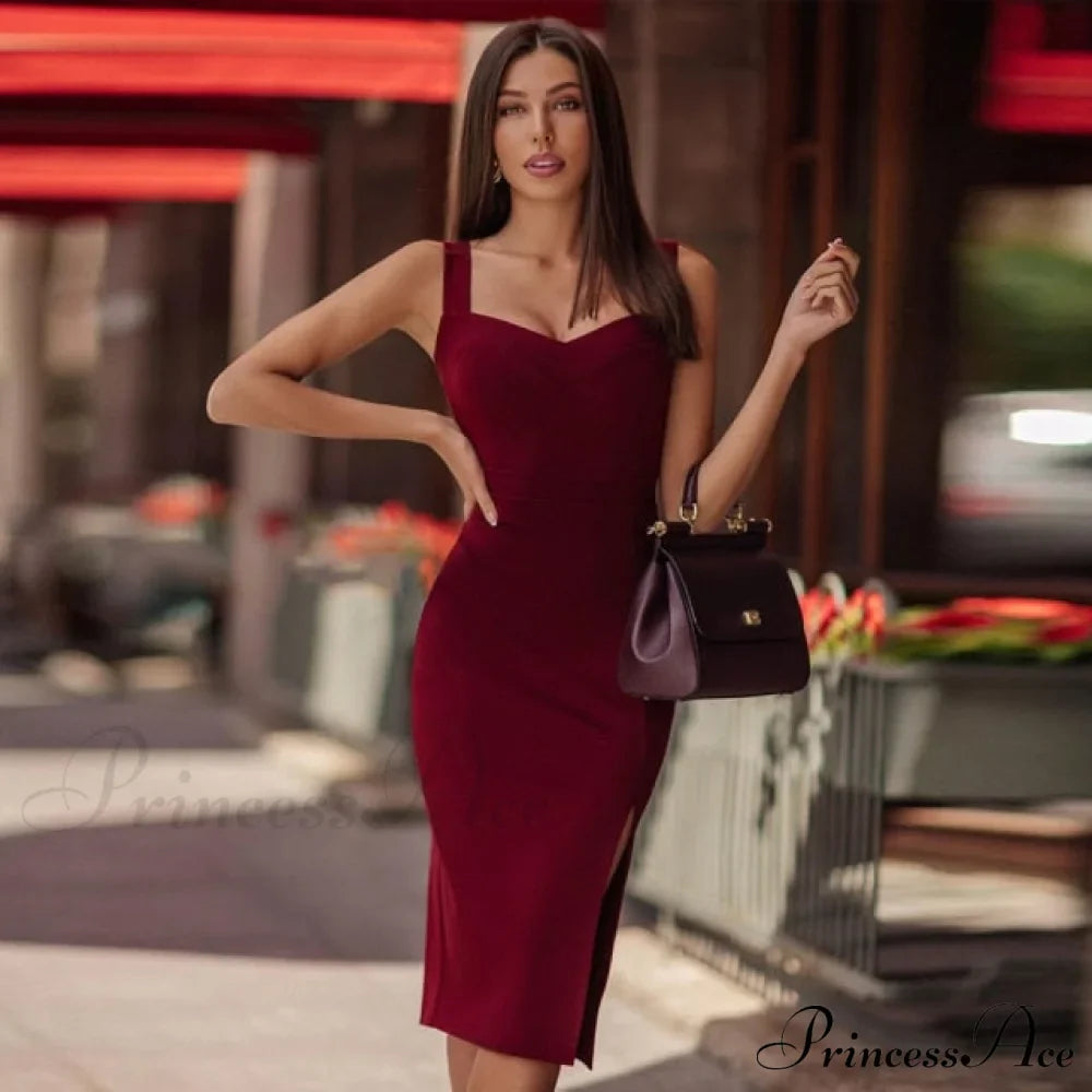 Spaghetti Strap Bodycon Bandage Dress