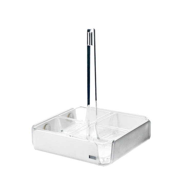 Square Appetizer Tray with 4 Compartments