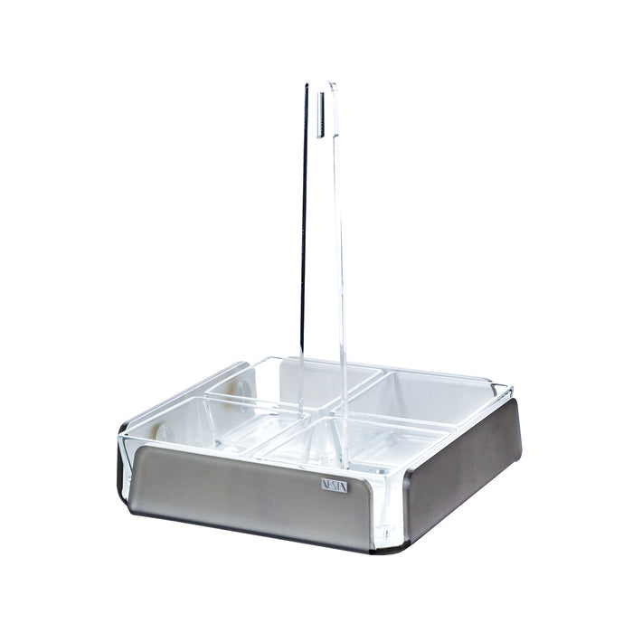 Square Appetizer Tray with 4 Compartments
