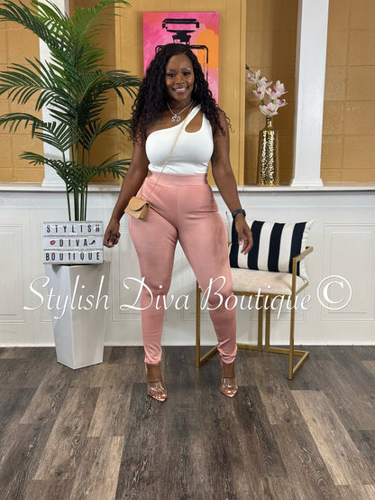 Stallion Bandage Leggings (Dusty Pink)