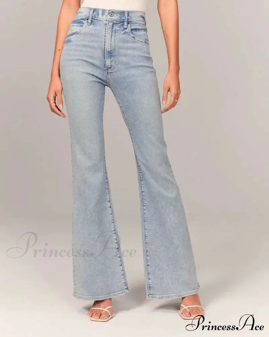Stretch High Waist Slimming Skinny Flare Women's Casual Fashion Slim fit Small Summer New Jean