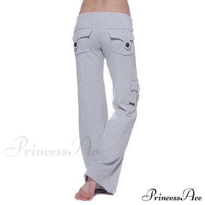 Strong Elastic Wide Leg Soft Sports Drawstring Straight Cargo Pants