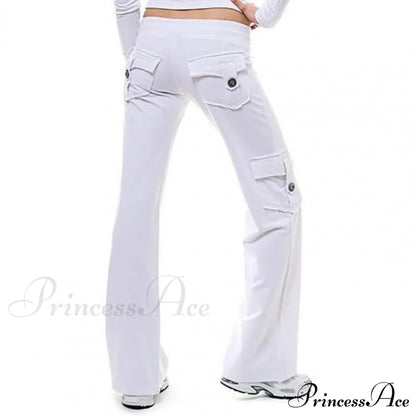 Strong Elastic Wide Leg Soft Sports Drawstring Straight Cargo Pants