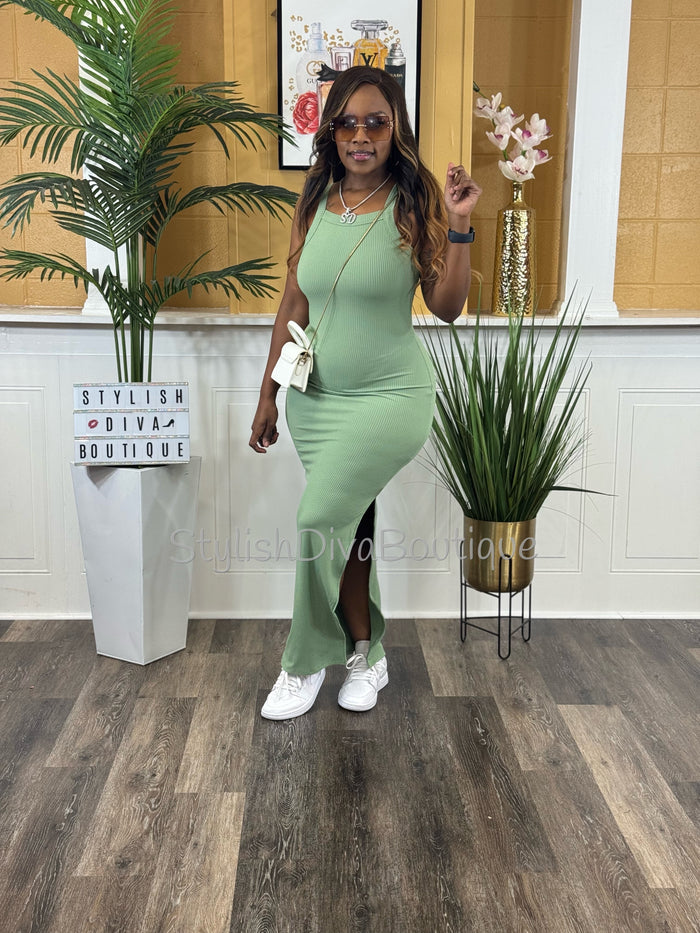 Summer Heat Maxi Dress (Green)