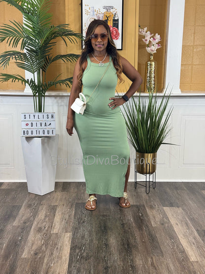 Summer Heat Maxi Dress (Green)
