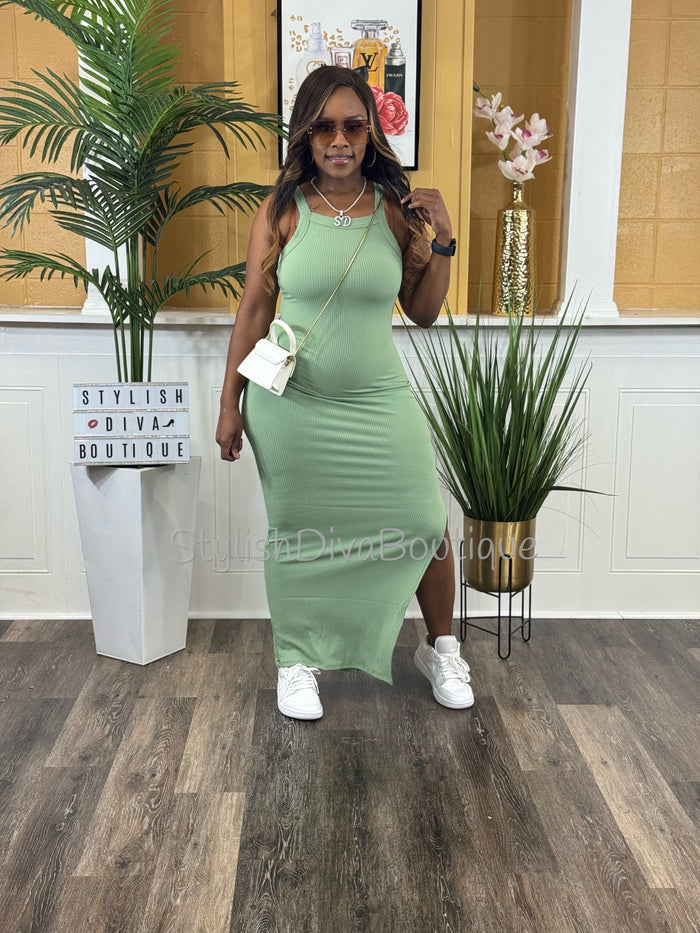 Summer Heat Maxi Dress (Green)