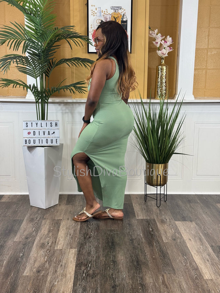 Summer Heat Maxi Dress (Green)