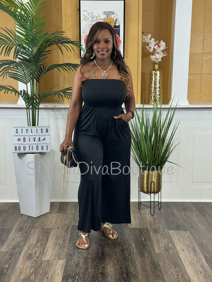 Sun & Sand Ankle Jumpsuit (Black)