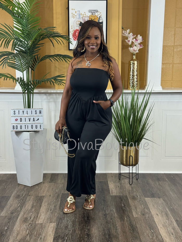 Sun & Sand Ankle Jumpsuit (Black)