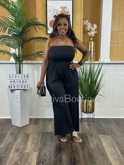 Sun & Sand Ankle Jumpsuit (Black)