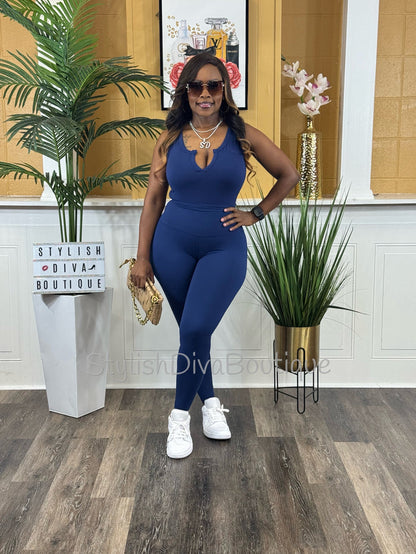 Take It Up A Notch Bodysuit (Lt Navy)