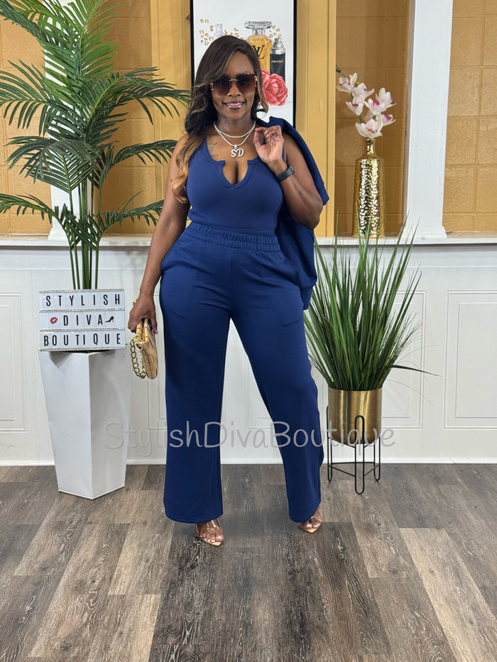 Take It Up A Notch Bodysuit (Lt Navy)