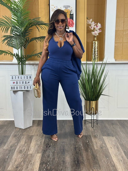Take It Up A Notch Bodysuit (Lt Navy)