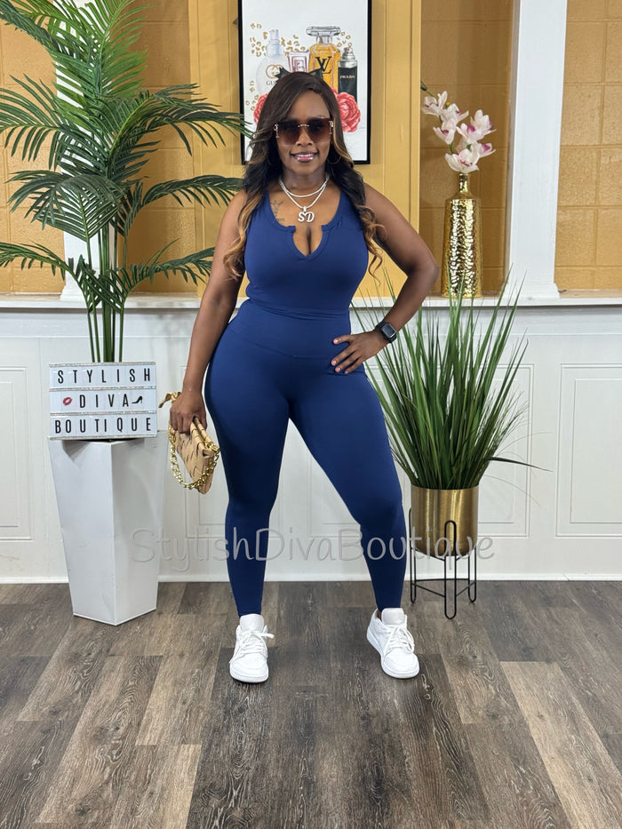 Take It Up A Notch Bodysuit (Lt Navy)