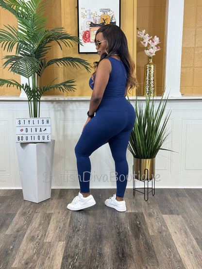 Take It Up A Notch Bodysuit (Lt Navy)