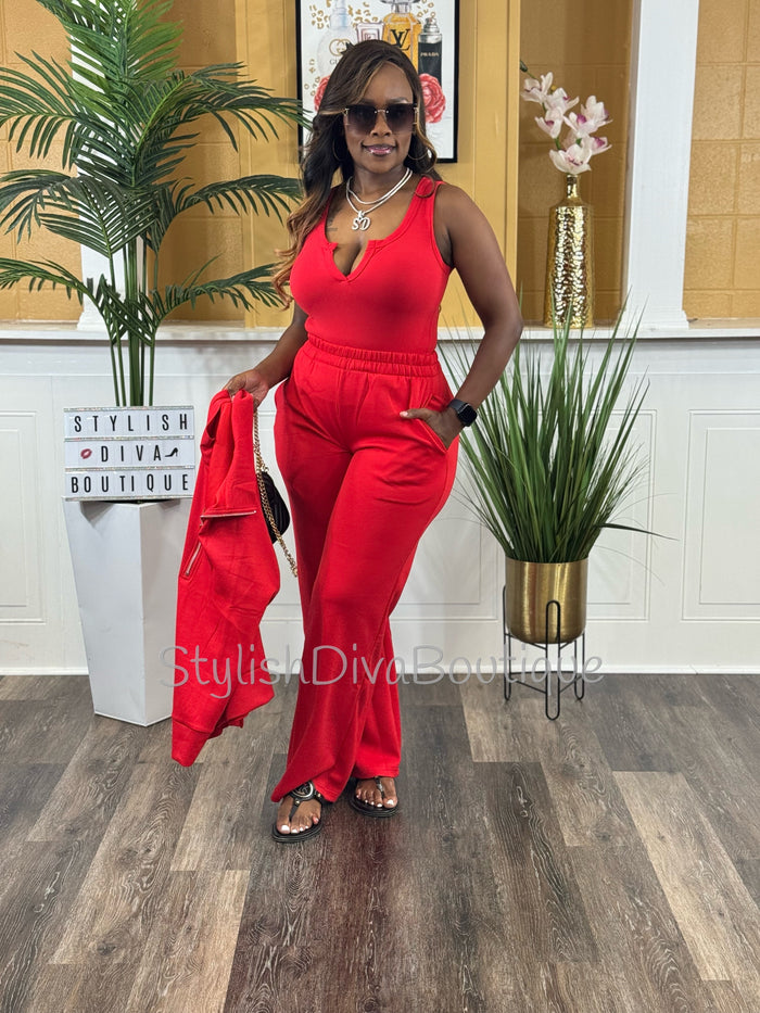 Take It Up A Notch Bodysuit (Red)