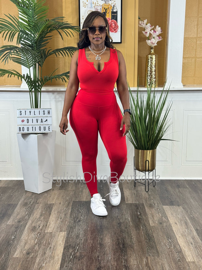 Take It Up A Notch Bodysuit (Red)