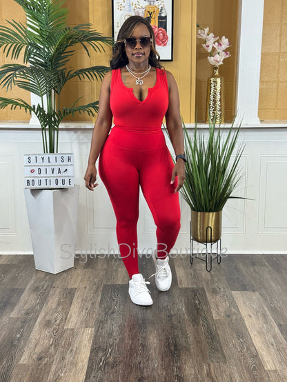 Take It Up A Notch Bodysuit (Red)