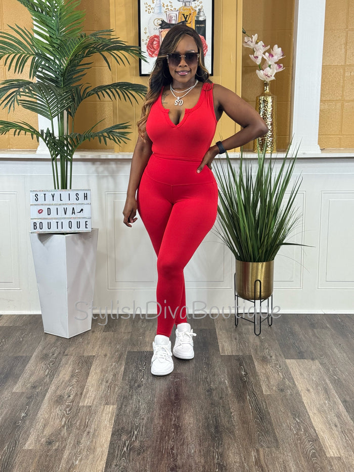 Take It Up A Notch Bodysuit (Red)