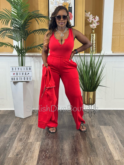 Take It Up A Notch Bodysuit (Red)