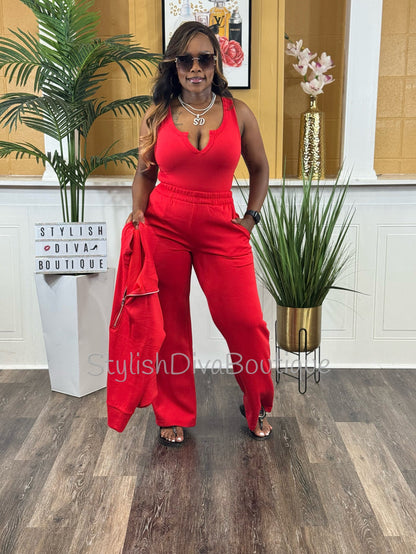 Take It Up A Notch Bodysuit (Red)