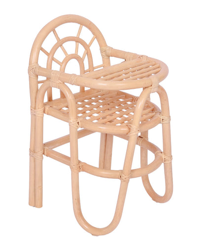 TANJUNG - Chaise haute pour bébé en rotin naturel