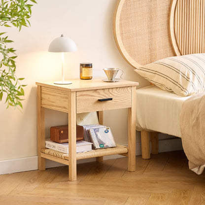 TENDO - Table de chevet 1 tiroir en corde naturelle