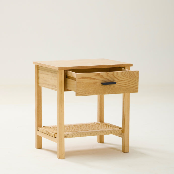 TENDO - Table de chevet 1 tiroir en corde naturelle