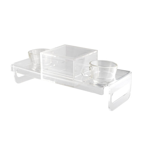 Tete a Tete Tray with 2 Glass Cups