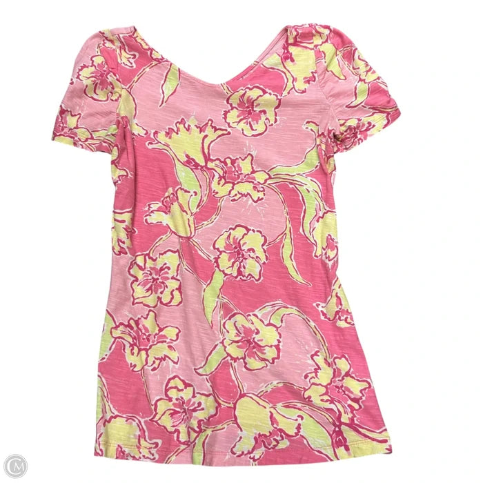 Top Short Sleeve Designer By Lilly Pulitzer In Pink, Size: S