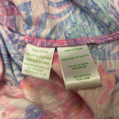 Top Sleeveless Designer By Lilly Pulitzer In Blue & Pink, Size: M