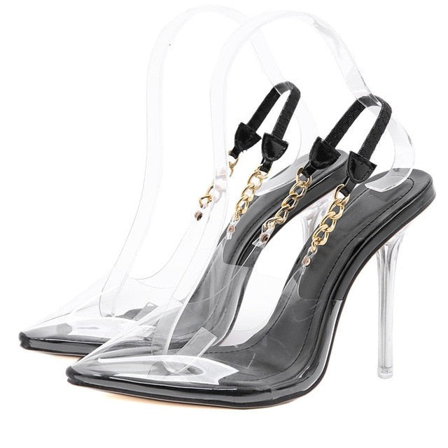 Crystal Heel Pumps- Sansa Costa