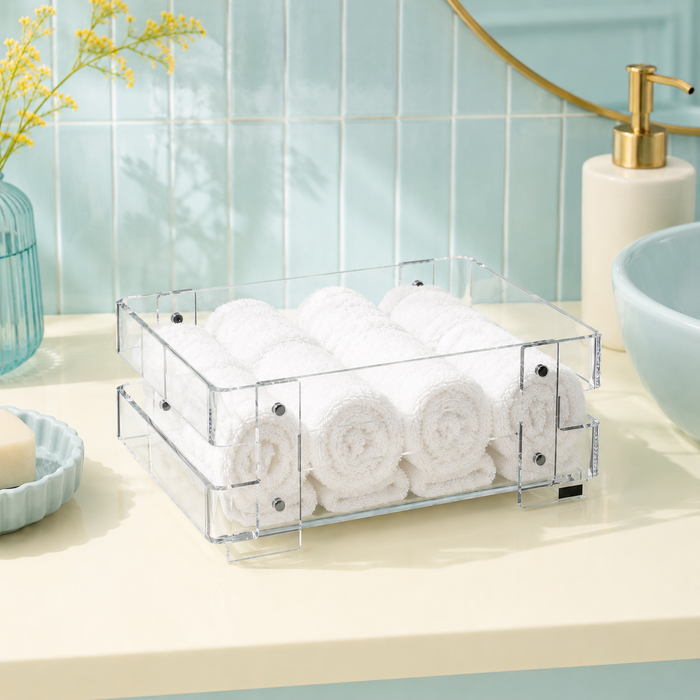 Tray with Washcloths Minerva