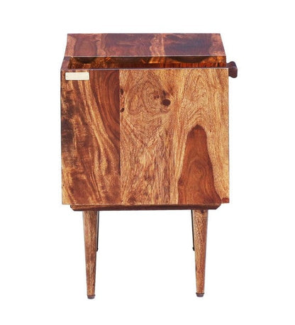 Trough Bed Side Table - Mohagony Brown
