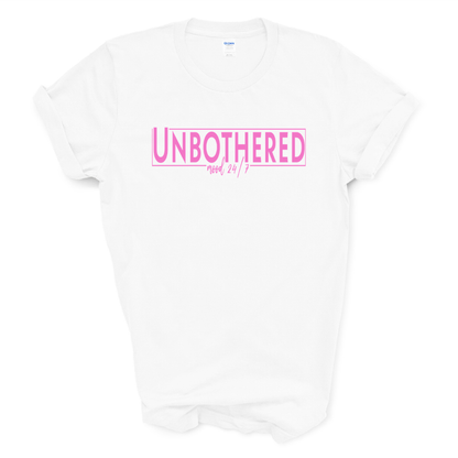 Unbothered Graphic Tee (Bright Pink Print)