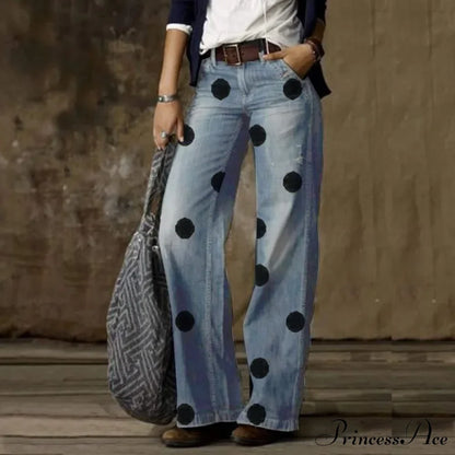 Vintage Style Loose Wide Leg Streetwear Denim Jean