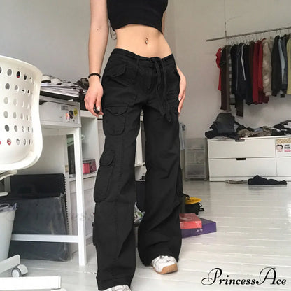 Woman High Waist Baggy Straight Leg Jeans