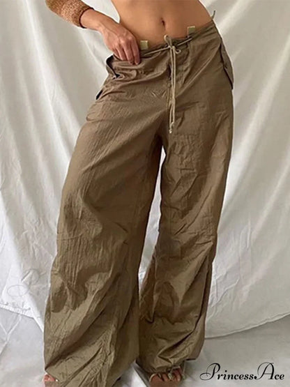 Women Fashion Casual Drawstring y2k Pants