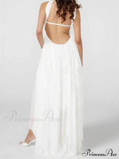 Y2K Strapless Ruffle Backless Party Dress